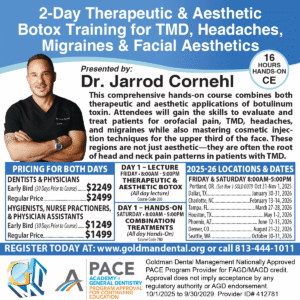 THERAPEUTIC & AESTHETIC BOTOX TRAINING - Portland, OR - Oct. 31 (Lecture)-Nov. 2 (Hands on)